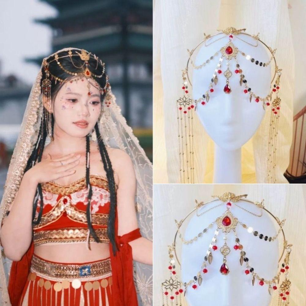 Ethnic Style Pearl Jewelry Set Vintage Tassel Eyebrow Pendant Women Jewelry Suit Wedding