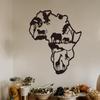 1 Stück Afrikanische Tierkarte Eisen Wandkunst Innen Außen Wohnzimmer Schlafzimmer Flur Dekoration 11,81x9,66 Zoll Geschenk Halloween Weihnachten Neujahr