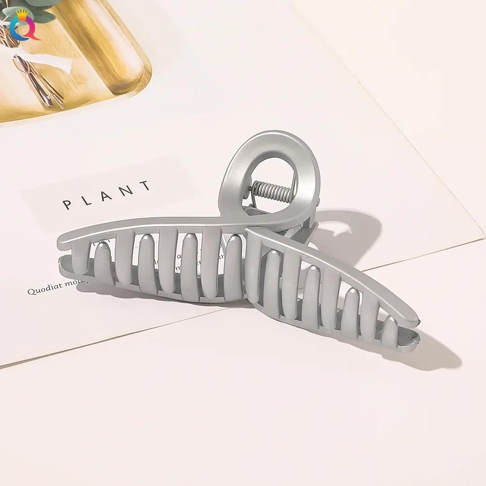 11cm Women Hair Clip Cross Matte Hairpin Fashion French Elegant Hairgrips Large Hair Claw Clips Girls Korean Hair Accessories