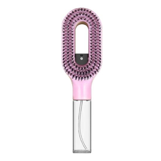

2-In-1 Misting Hair Brush with Built-In Water Spray Curly Wavy Straight Hair Detangling Wet Dry Hairbrush Travel Friendly Anti-Frizz Hair Comb