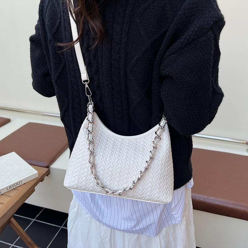 2025 Trendige gewebte Damen-Umhängetasche: Vielseitige Schulter- & Unterarmtasche