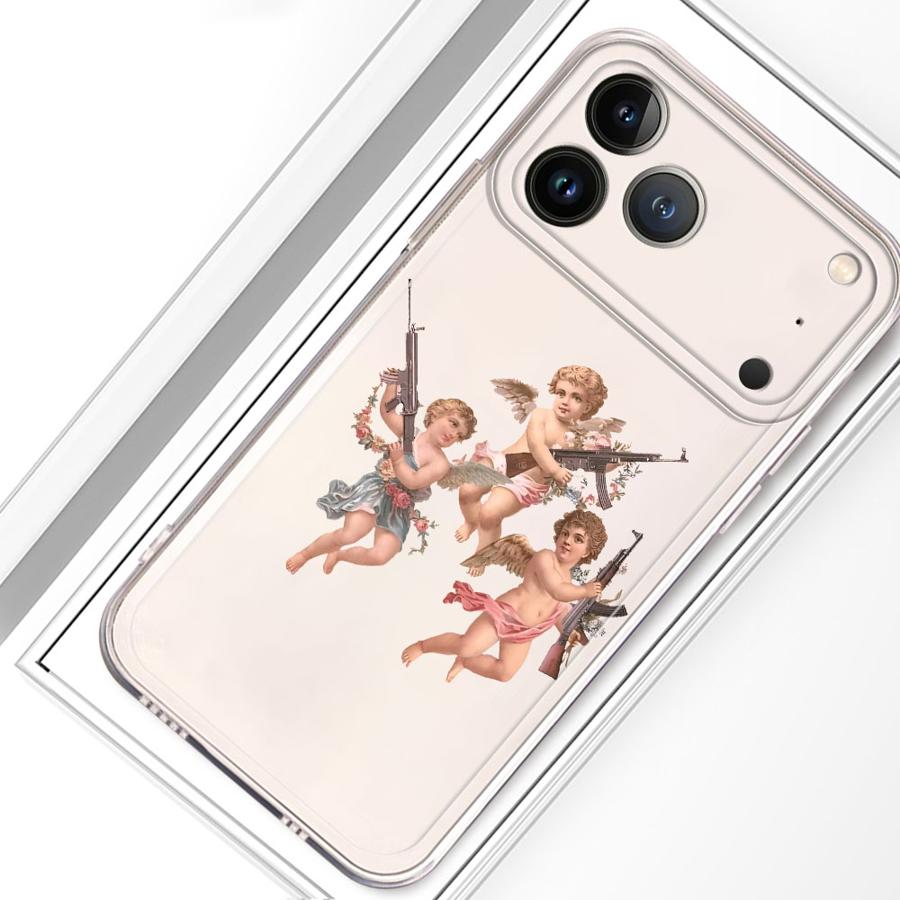 Coque de téléphone souple Bébé Ange pour iPhone 17 Pro Max 13 Pro 15 16 XR 11 12 Mini XS Max Air 7 8 14 Plus