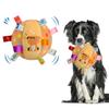 Bola interativa para cães, brinquedo para treinamento de mastigadores agressivos, descompressão, resistente a mordidas, pelúcia, alça, brinquedos para cães com sinos, suprimentos para animais de estimação