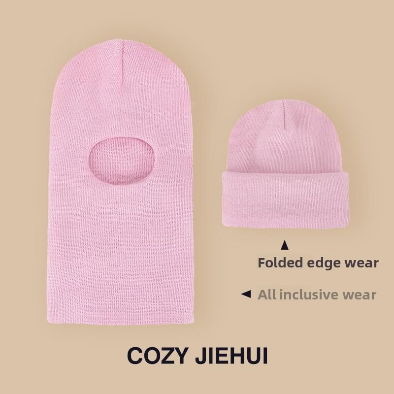 

Зимняя детская шапка со встроенным шарфом и бархатной защитой ушей, головной убор для мальчиков и девочек, вязаная пряжа, детский комбинезон