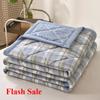 2025 Striped Checkered Summer Thin Blanket Skin Friendly Printed Summer Cool Blanket, Air Conditioning Blanket Thin Blanket Core