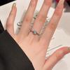 S925 Sterling Silver Ring Natural Topaz Inlaid Adjustable Finger Ring Women Anti-fade Fashion Daily Fine Jewelry
