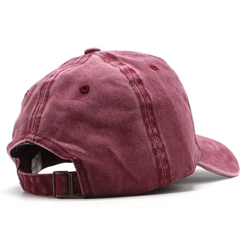 Washed Cotton Eagle Embroidered Baseball Cap Washed Retro Cap Outdoor Sun Hat