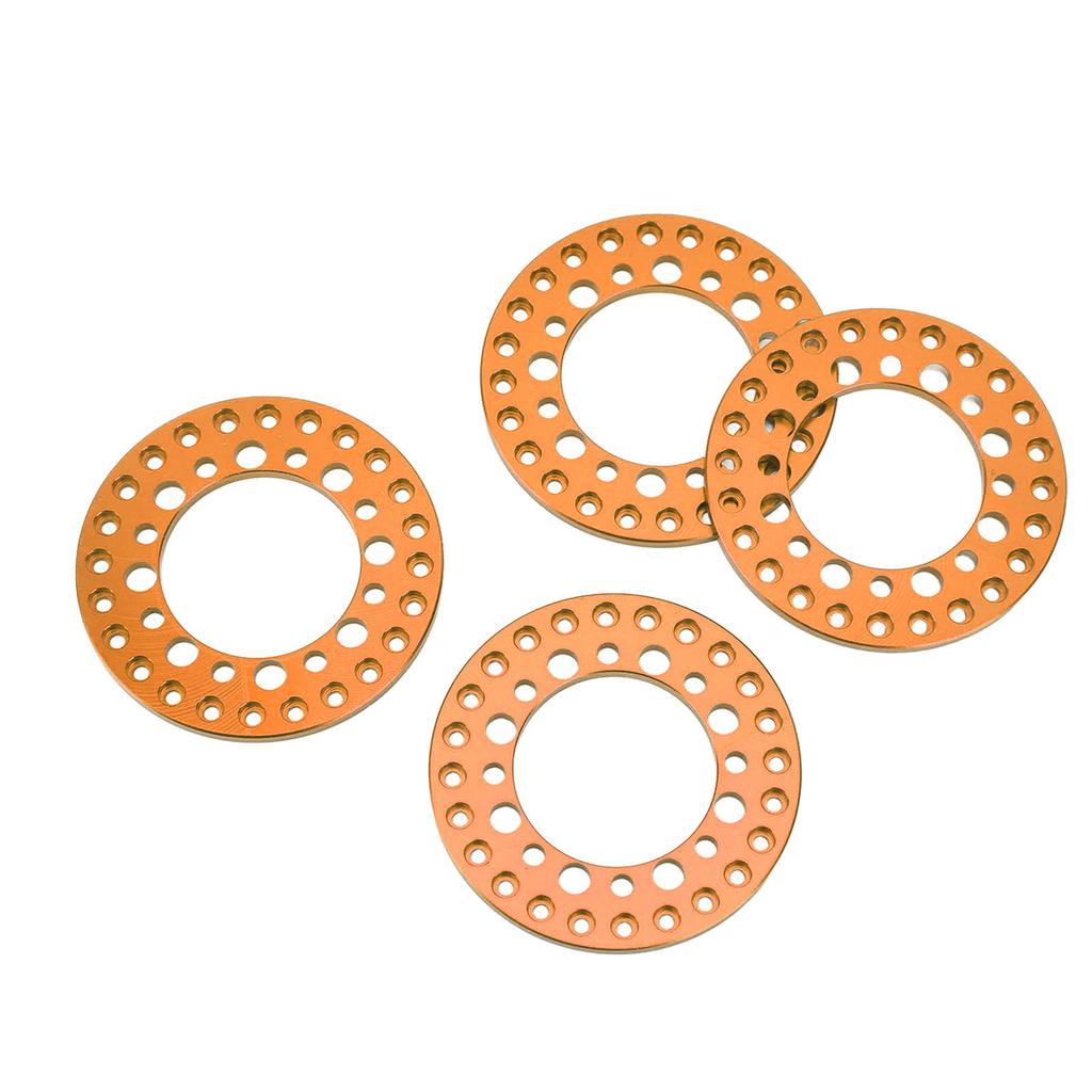 4Pcs 1.9in Wheel Outer Rings Rims Increase Stability CNC Machining Aluminum Alloy RC Wheel Outer Rings Rims for 1Celsius10 RC