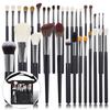 Customized Logo 12/16/20/34 Synthetic Hair High-End Animal Hair Black Handle Foundation Eye Makeup Brush Set
