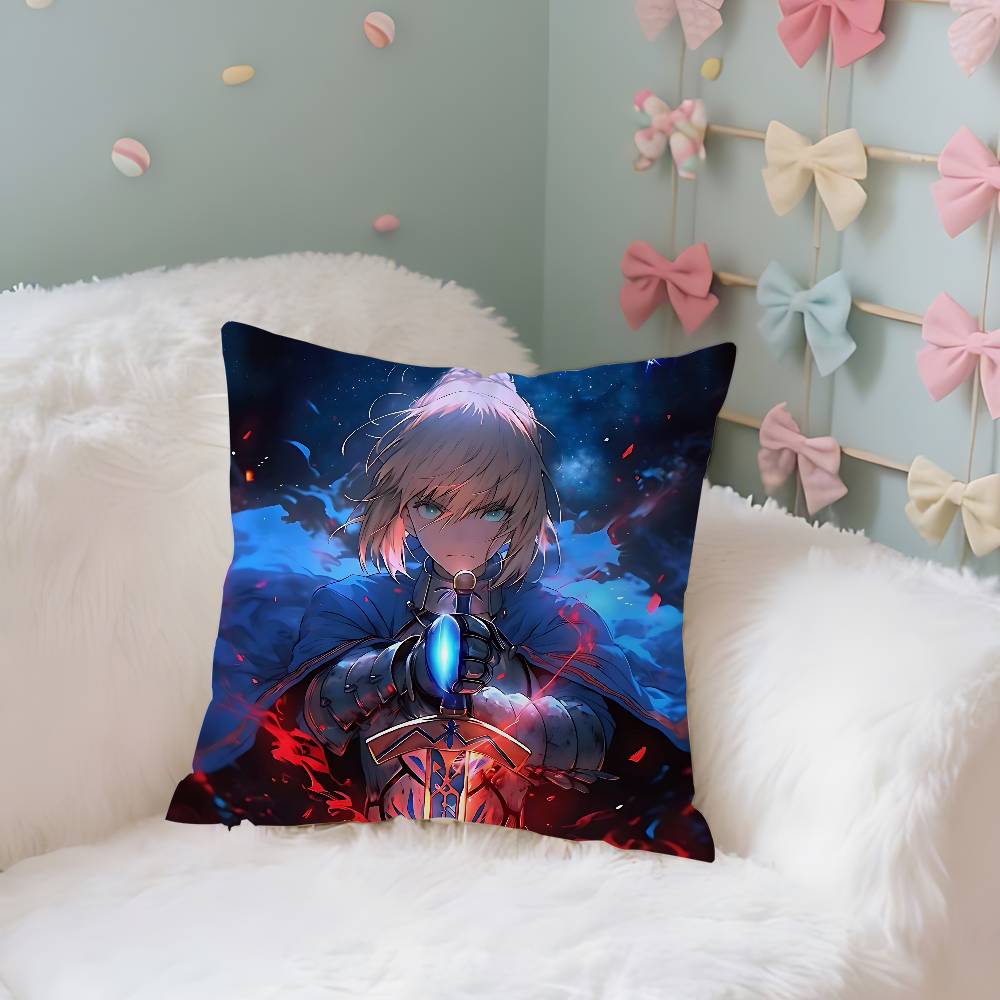 Fate Anime Pillow Case Throw Pillow Cover Nordic Vintage Style Cushion Covers Home Living Room Sofa Couch Seat