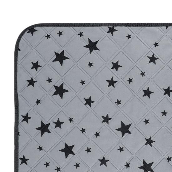 Self Warming Pet Mat Star Pattern Thermal Cat Mat Dog Crate Pad with Anti Slip Backing Washable Warm Pee Pad for Indoor Dogs Cats Couch Floor Use