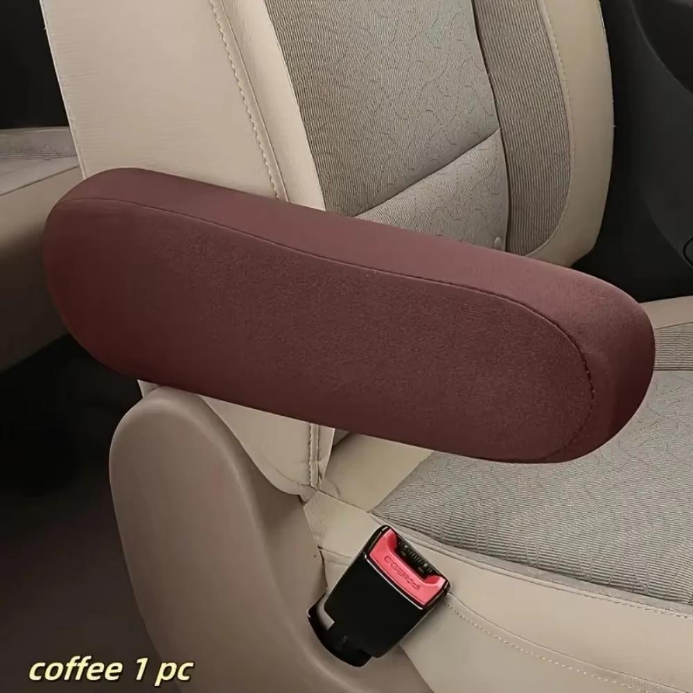 

1PC Car Armrest Protective Cover Universal Model with Elastic, Dustproof, Wear-resistant, All Inclusive, Washable кавовий