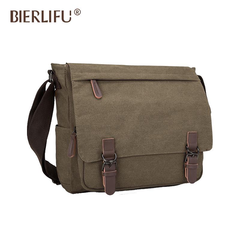 Korean Style Trendy Men's Unisex Canvas Crossbody/Shoulder Student Messenger Bag