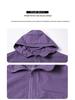 Autumn 2025 Korean Style Girls' Hooded Windbreaker Coat with Double Zipper