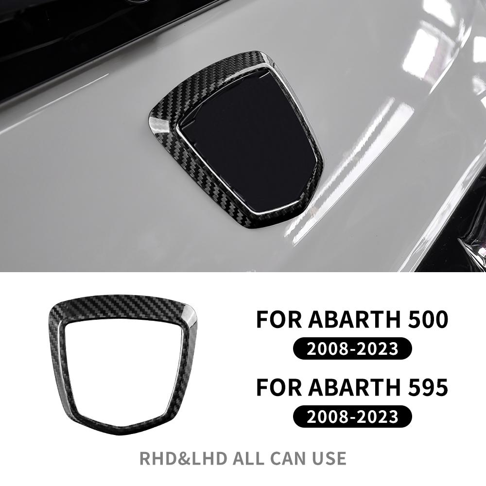 

Real Hard Carbon Fiber Cover For Fiat 500 Abarth 595 695 2012 2013 2014 2015 2016 2017 2018 2019 2020 2025 2025 2025 Rear Logo