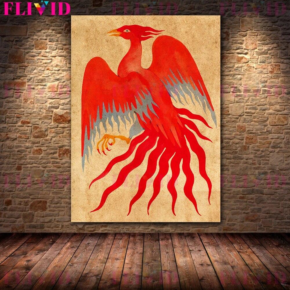 Mysterious Creatures Of Mythology Vintage Wall Art Canvas Painting The Legendary Magical Creatures Art Poster Print Home Decor No Frame