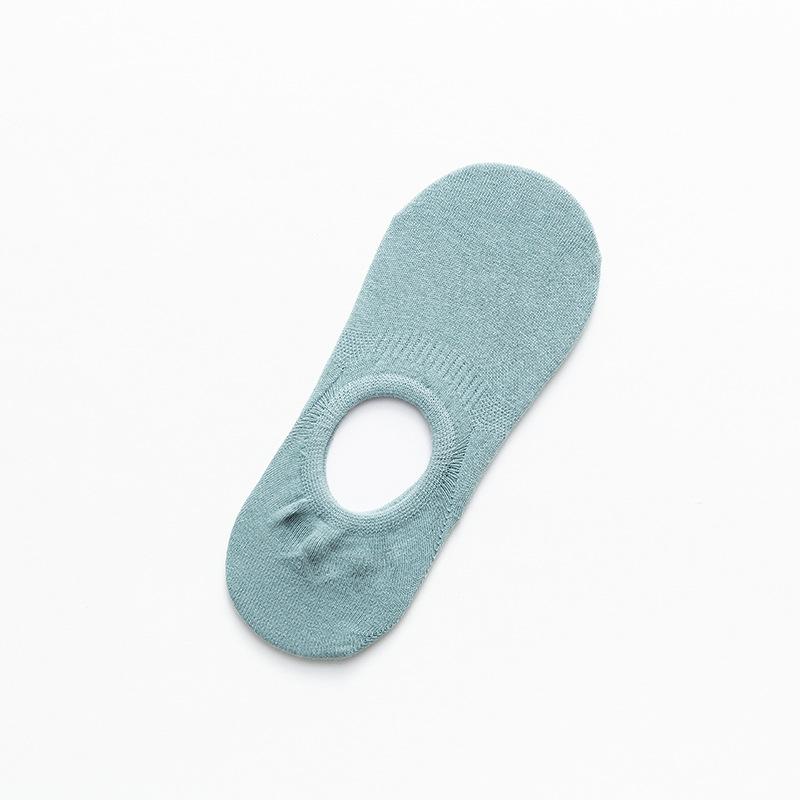 Female Spring and Summer Thin Solid Color Silicone Non Slip Non Fall with Shallow Mouth Invisible Socks