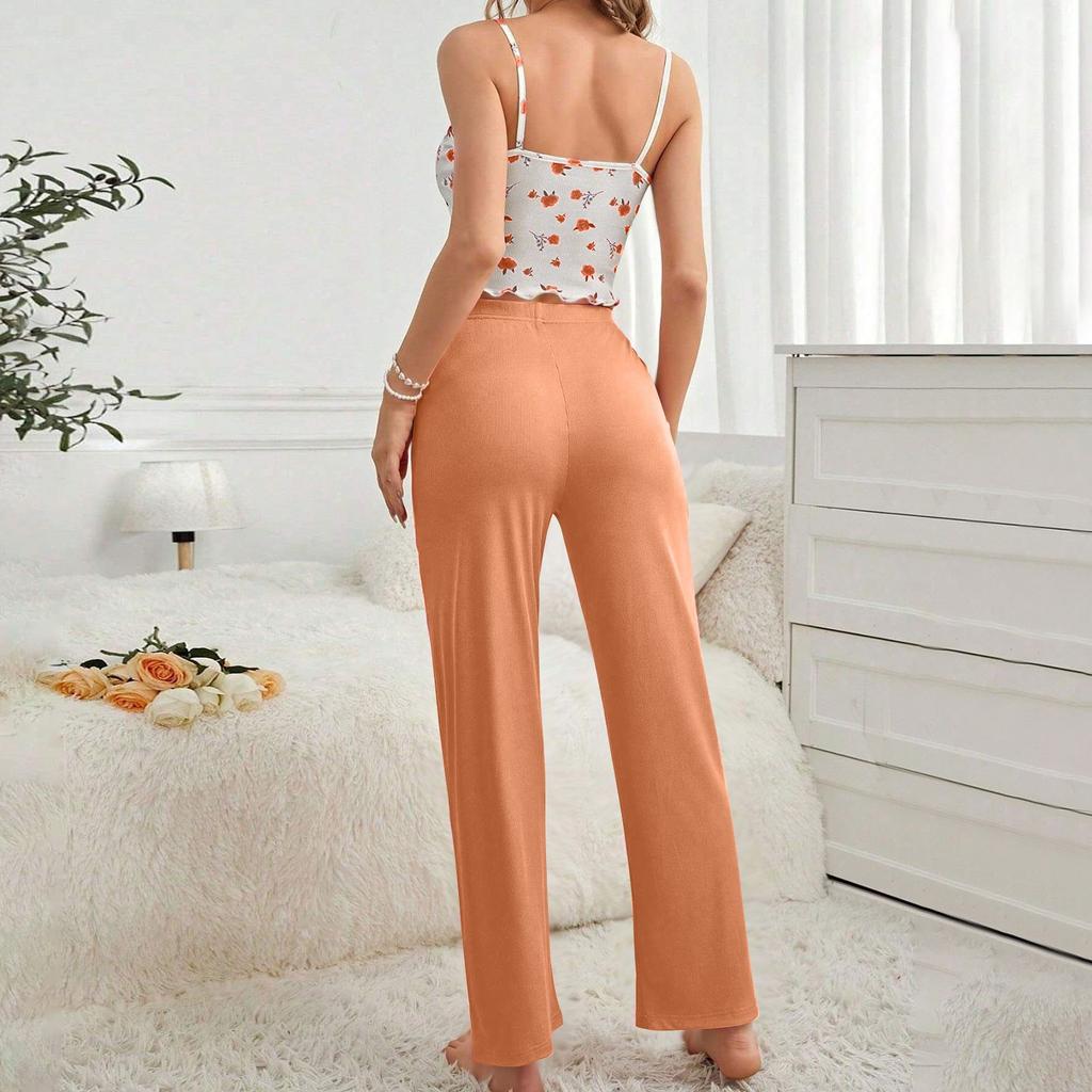 Women's Home Leisure Two-Piece Set Soft And Comfortable Summer Outdoor Pajamas Set