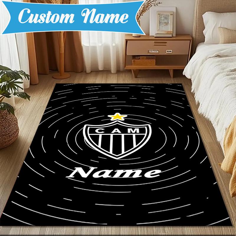Custom Name Cam Abstract Artwork Rug Game Carpet, Floor Mat for Bedroom Living Room Entryway Rug, Home Decor Idea Gift for Christmas Birthday