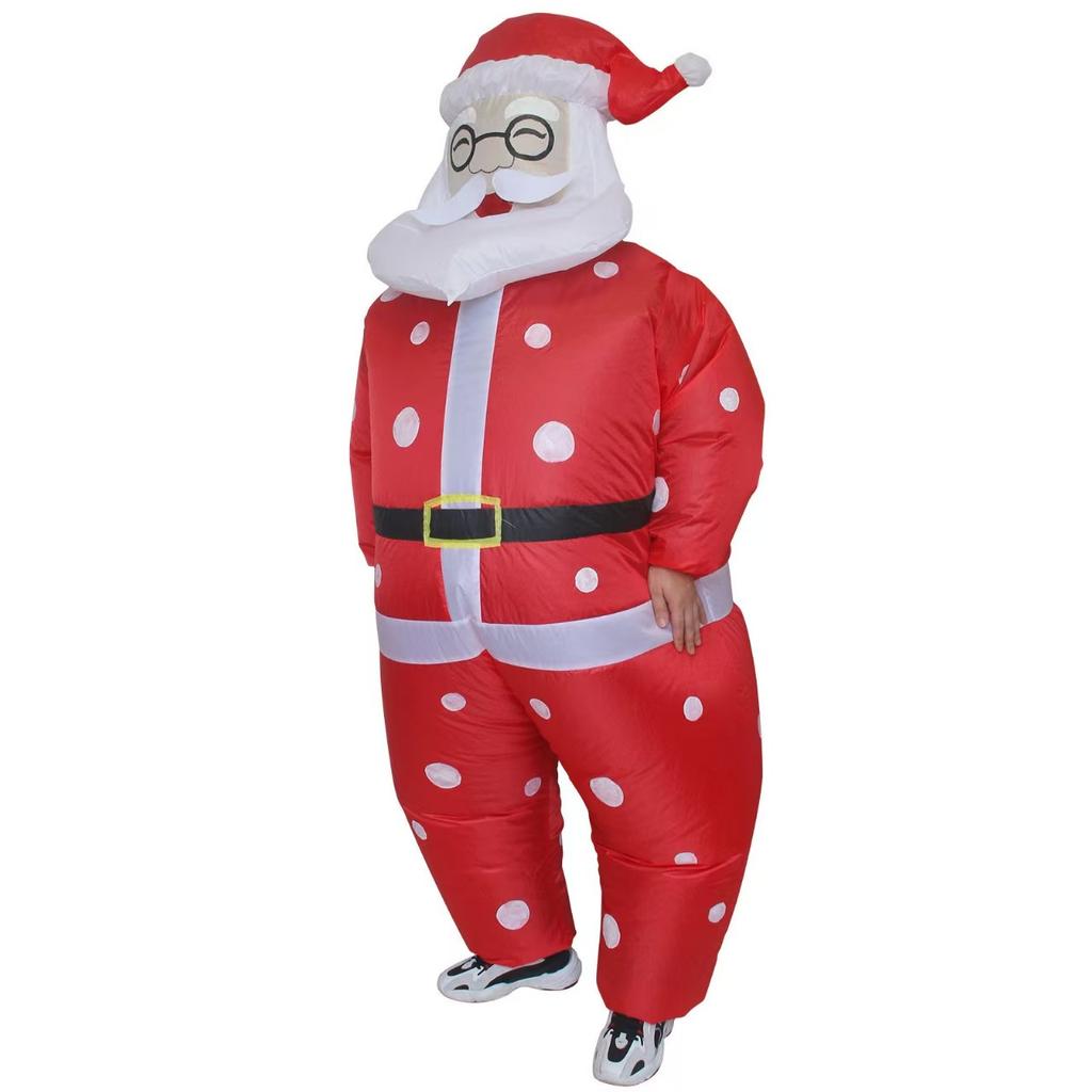 Cosplay Adult Inflatable Santa Polyester Material Halloween Costume for Unisex Party Funny Fancy Dress Clowns & Circus Mascot