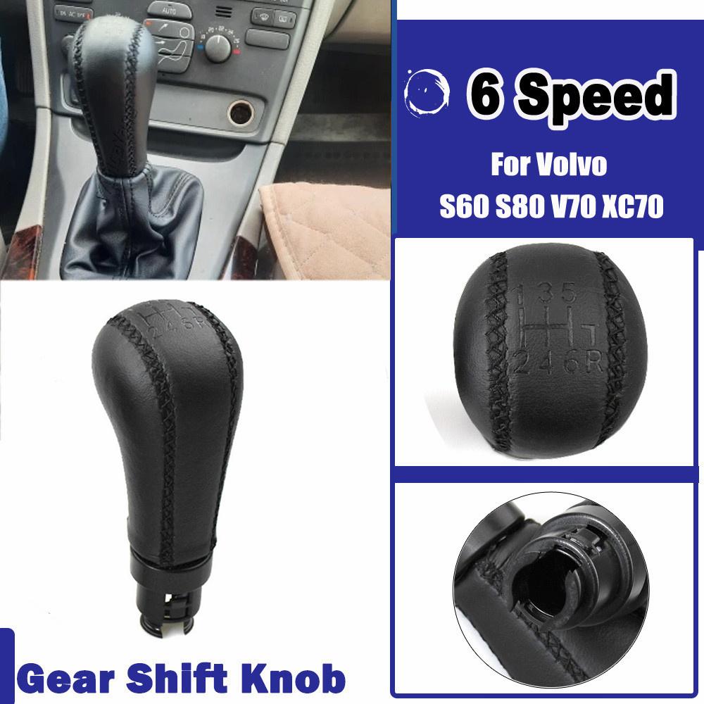 

For Volvo S60 S80 V70 XC70 PU Leather Gear Shift Knob Handball Accessories 5 6 Speed 5 Speed