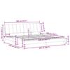 Bed Frame without Mattress  Hanko  Dark Grey 200x200 cm Velvet