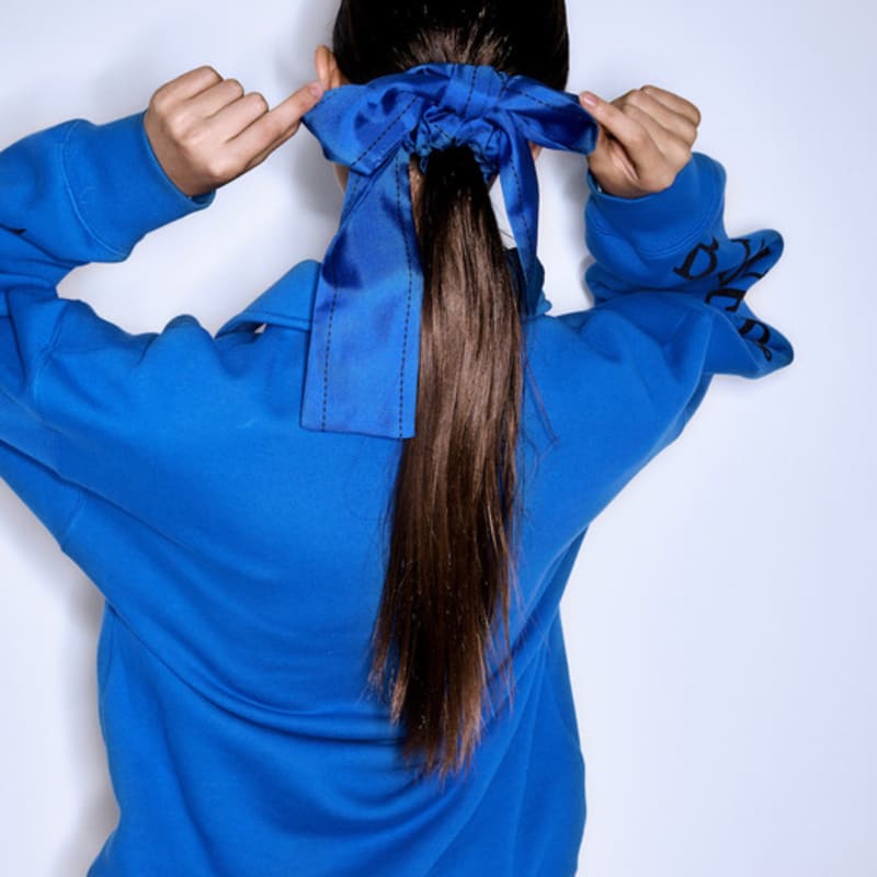 

Синяя лента для волос из шелка Jainer Club Синий FREE