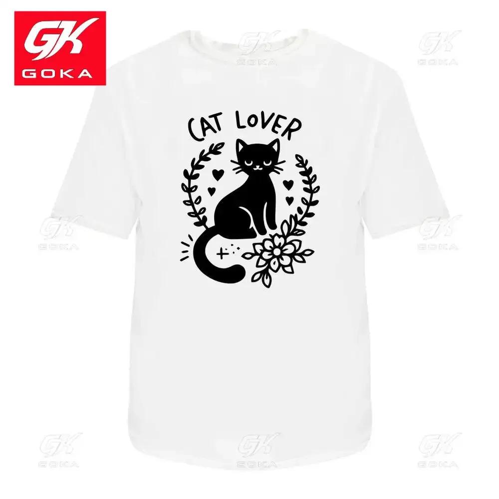 

Cat Lover Unisexs Womens Cotton TShirts Graphic Clothing Short Sleeve Vintage Tops Printed Y2K Clothes Classic Unisex T Shirt S
