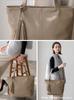 Gratante Tragetasche A4 Reißverschluss Pendeltasche Brotdosen-Aufbewahrung Für den Weg zur Schule Unisex-Tasche Große Tragetasche Klassisch Leicht Rückseite [Gratante] Damen