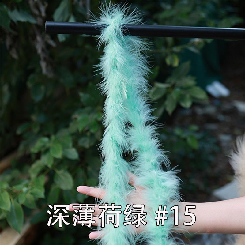 Color Encryption Thickened Feather Strip Diy Turkey Fluff Strip Wedding Decoration Clothing Skirt Accessories