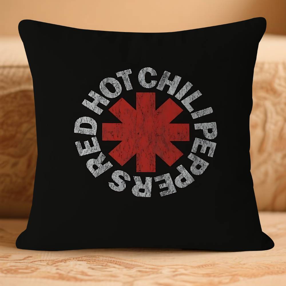 Band Red Hot Chili P-Peppers Pillow Covers Cartoon Sofa Decorative Home Double-sided Printing Short Plush Cute Cushion Cover