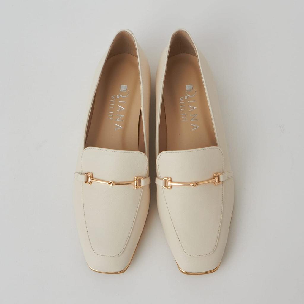 WELLFIT Low Heel Flat Made in 180113100011 [Diana] Shoes, Japan, White, Ivory, 23.5cm,