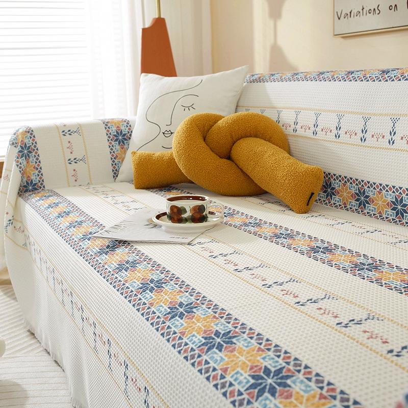 "All-Season Bohemian Non-Slip Sofa Cushions and Covers for Living Room"