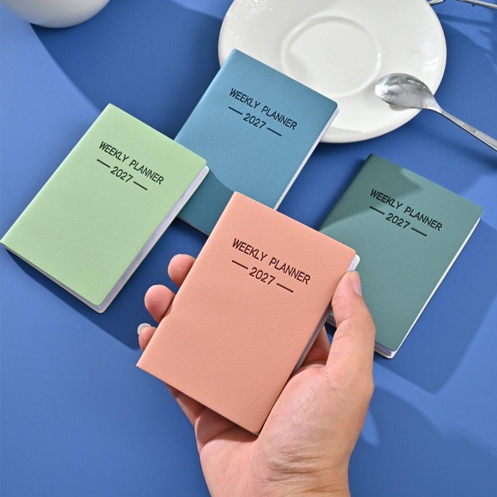 Pocket 2027 Agenda Book A7 Notebooks Mini Appointment Book School Office Supplies