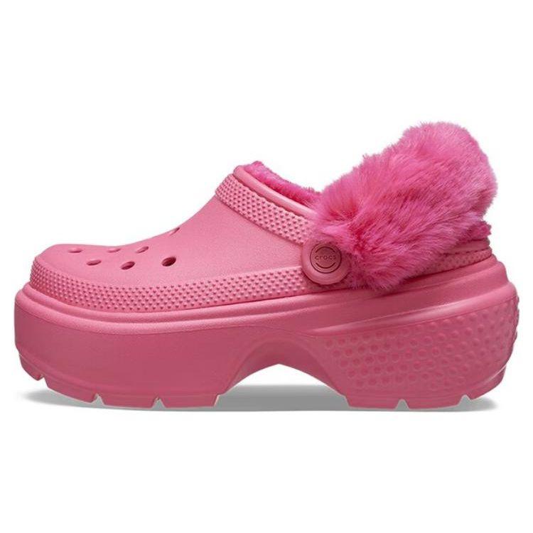 Crocs Eva Comfortable Trendy Snow House Warm Cotton Clogs Women Clogs Bright-Pink 208546-6VZ
