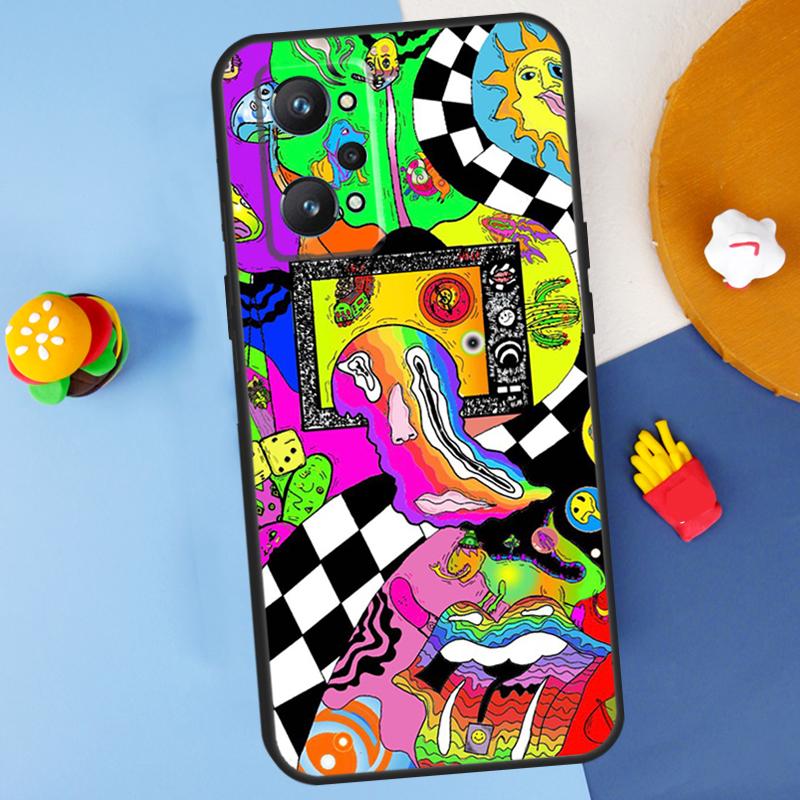 Indie Hippie Art For Realme 11 10 12 13 14 Pro Plus GT 5 6 6T GT7 Pro C61 C53 C51 C21Y C25S C55 C67 C75 Case