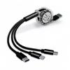 100W Type-C 3-in-1 Fast Charging Cable for Huawei, Android, and Apple Devices