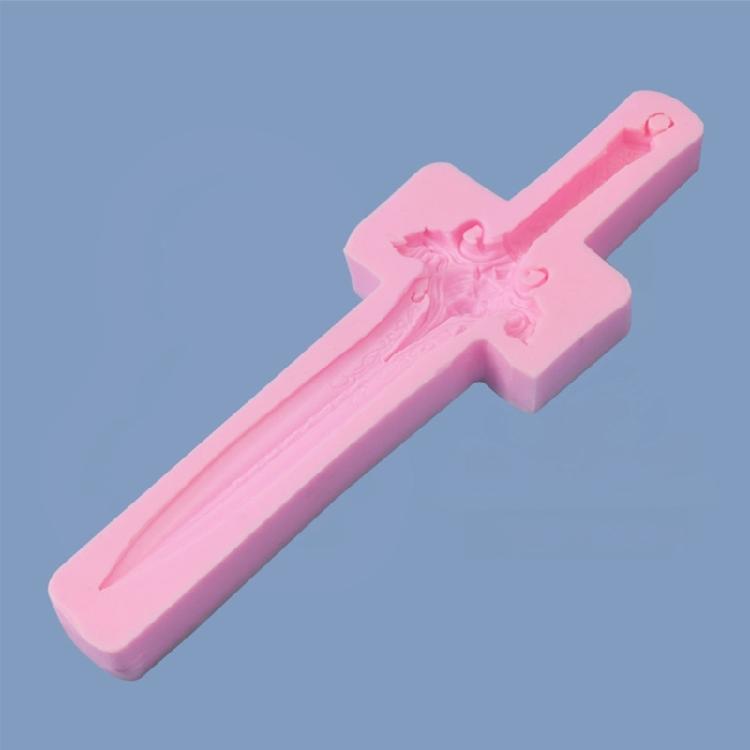 Fondant Mold Chocolate Moulds Sword Shaped Baking Cake Molds Silicone Clay Mould