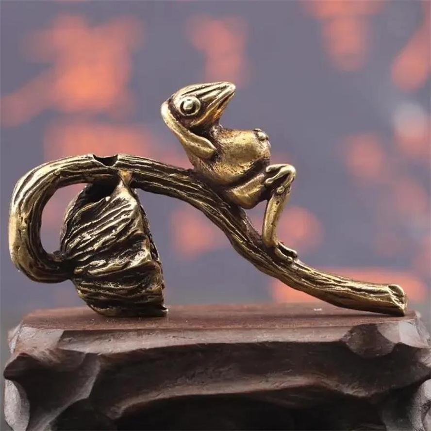 New Antique Copper Lotus Frog Incense Burners Ornaments Home Sandalwood Incense Burners Tea Ceremony Decor Incense Holder Craft