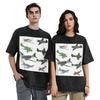 Multiple WW2 Airplanes Hip Hop Short Sleeve T-Shirts Washed Tops Tees Streetwear T Shirt Printed for Men Women