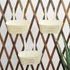 Metal Hanging Flower Pots for Railing Fence Planter Box with Detachable Hooks Drainage Holes for Outdoor Plant Balcony