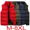 8XL Taglia Grande Autunno e Inverno Collo Alto Uomo Caldo Cotone Abbigliamento Gilet da Uomo Giacca Imbottita