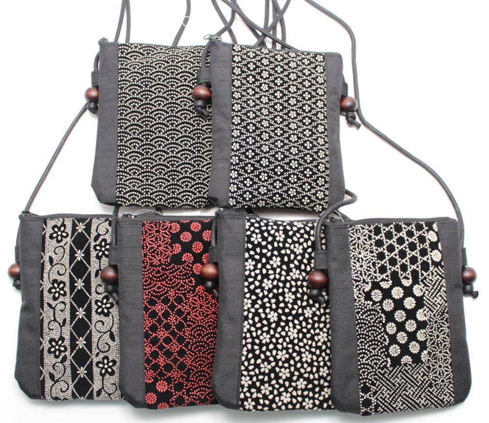 Maruzen Suede Walking Pochette in Slit Red Inden-style