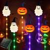Halloween Solar Pumpkin and Ghost Outdoor Waterproof Garden Lights