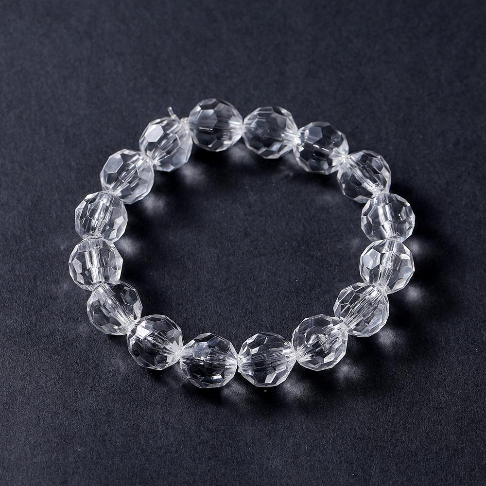 10-300Pcs 4-16mm Faceted Acrylic Beads Transparent White Loose Spacer Beads For DIY Bracelet Necklace Jewelry Making Accessories