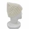 Pristine MONCLER Knit cap Beanie with logo patch Ivory wool Women Used