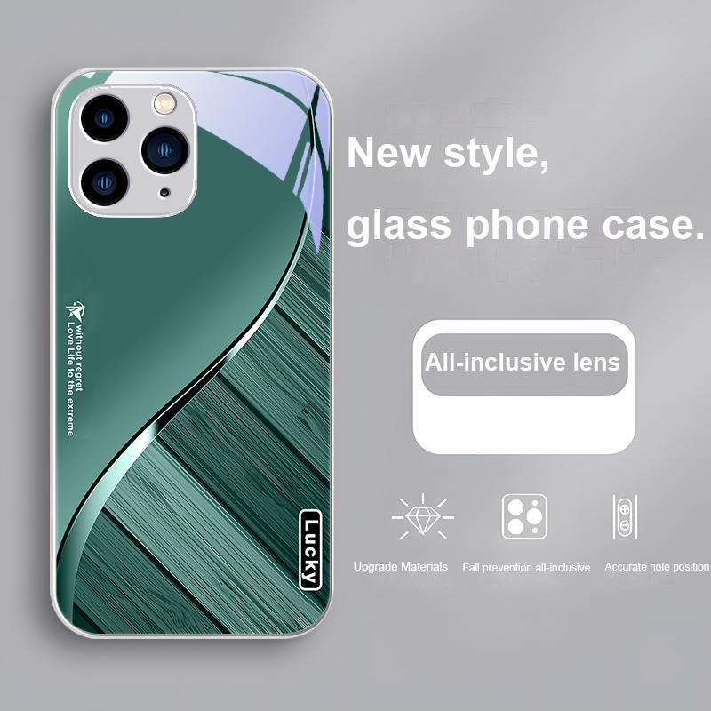 Love Life to the extreme Lucky for Iphone 15 14 13 12 11 Pro Max X XS XR 7 8 Plus 2020 2022 SE Black tempered glass phone case