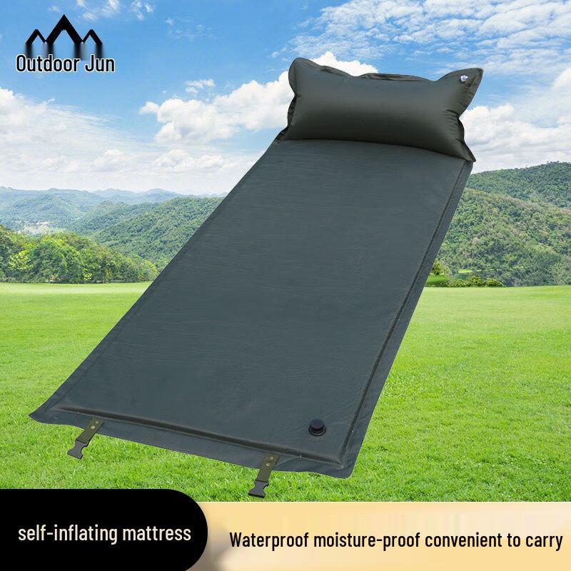 Outdoor Automatic Inflatable Sleeping Pad with Pillow
