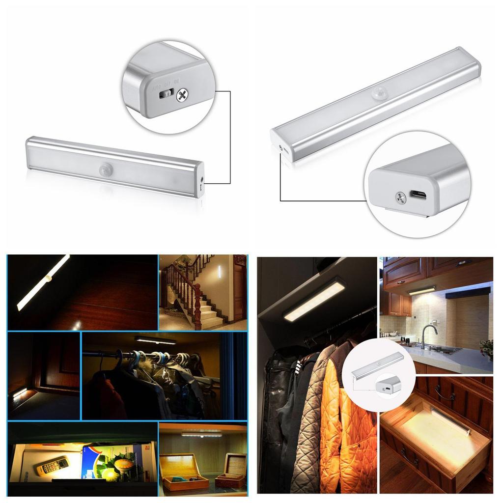 Rechargeable 10 LED Motion Sensor Wardrobe & Corridor Night Light