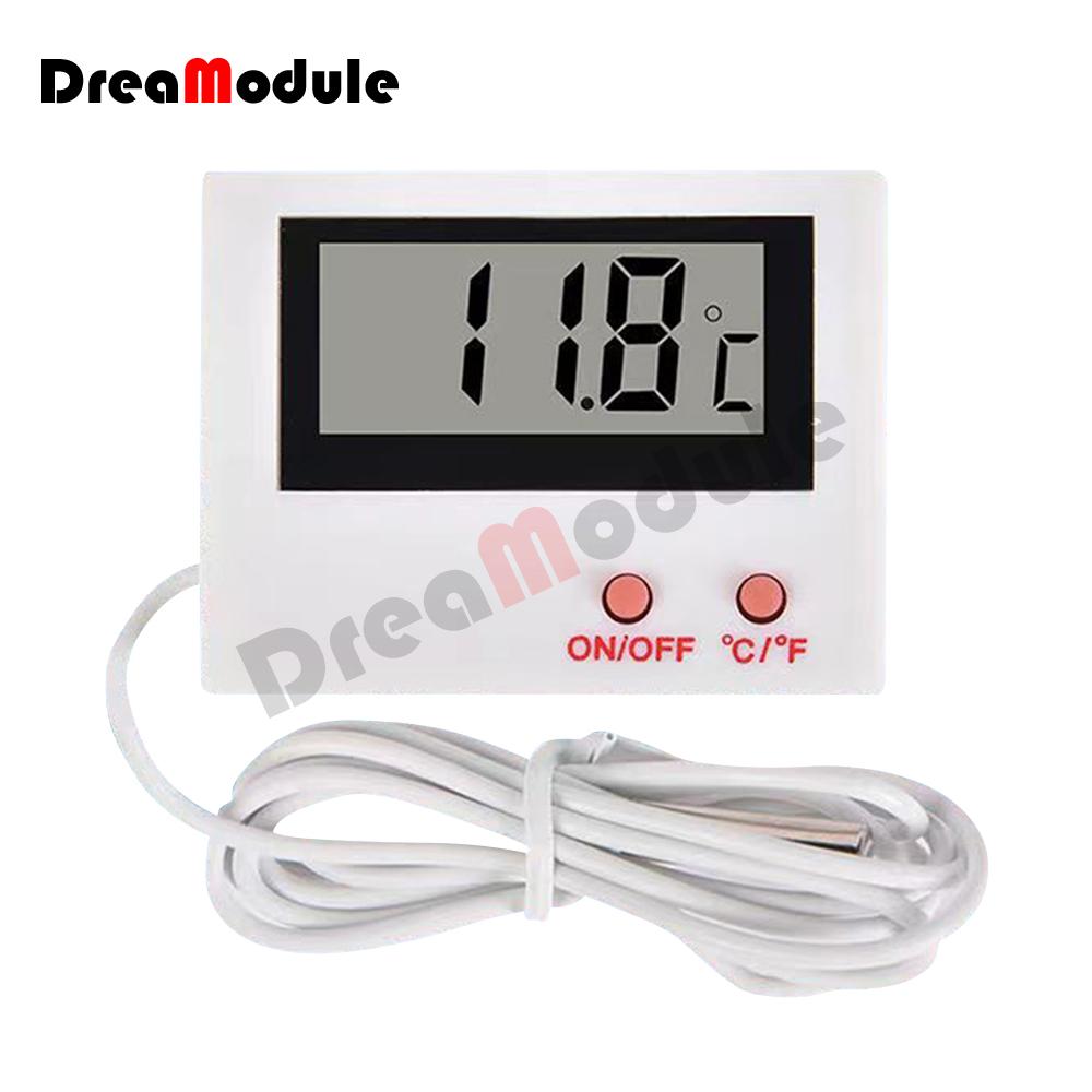 

Standing Station LCD Digital Thermometer With Probe Sensor Swimming Pool Refrigerator Water Tank With Cable Temperature Sensor белый